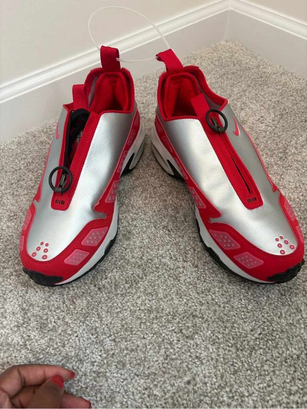 Nike Air Sunder Max Slip-On Sneakers - Red / Silver